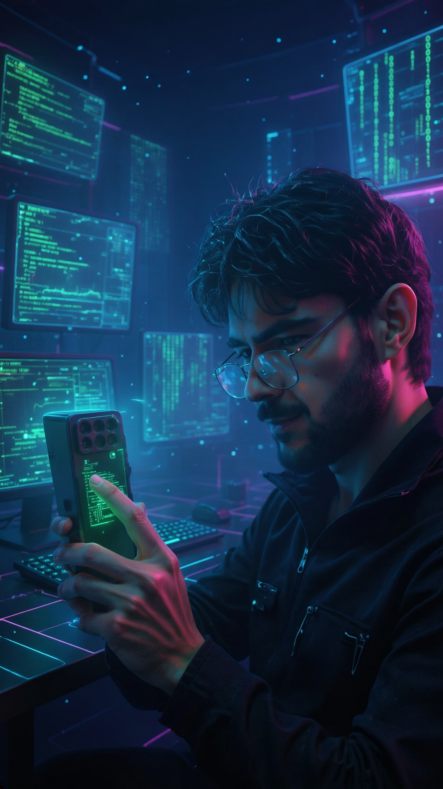 Estética hacker retro futurista